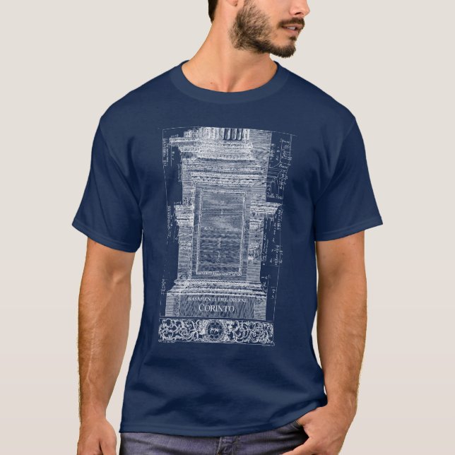 Klassische Architektur, korinthische Kolonne 1725 T-Shirt (Vorderseite)