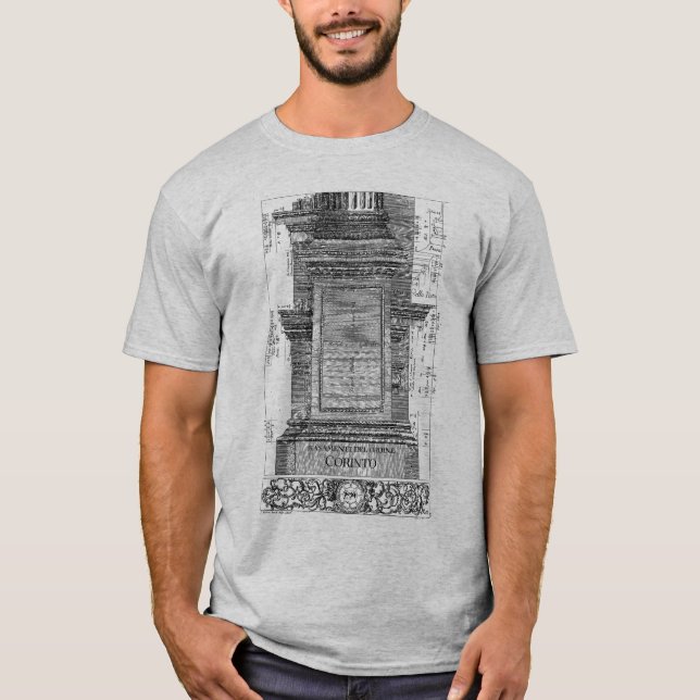 Klassische Architektur, korinthische Kolonne 1725 T-Shirt (Vorderseite)