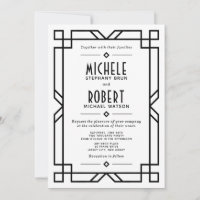 Klassische Art Deco Moderne Schwarz Rahmen Weiße H