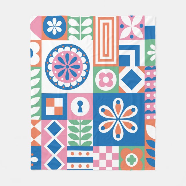 Klassische Art Deco Nahtloses Muster. Geometric St Fleecedecke (Vorderseite)