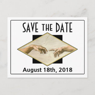 Klassische Art Gay Wedding rettet das Datum Ankündigungspostkarte