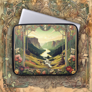 Klassische Art Nouvea-Landschaftskunst Laptopschutzhülle
