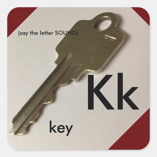 Klassische Aufkleber 1,5-3" Phonics, Buchstabenklä (Vorderseite)