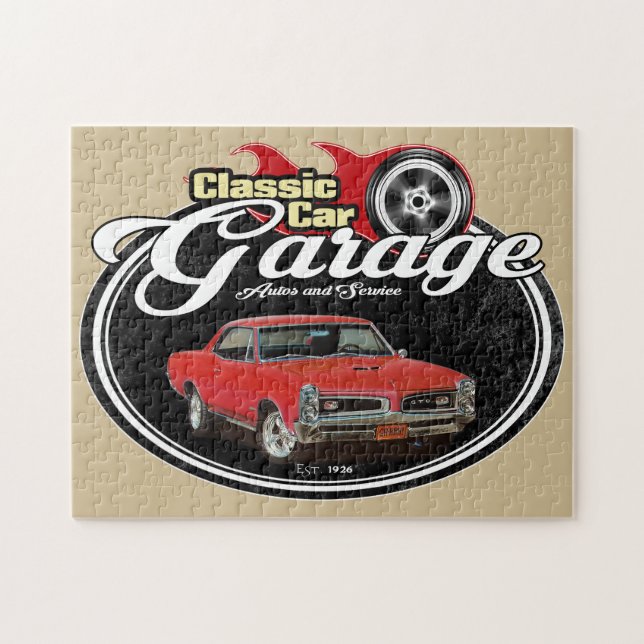 Klassische Auto-Garage GTO Puzzle (Horizontal)