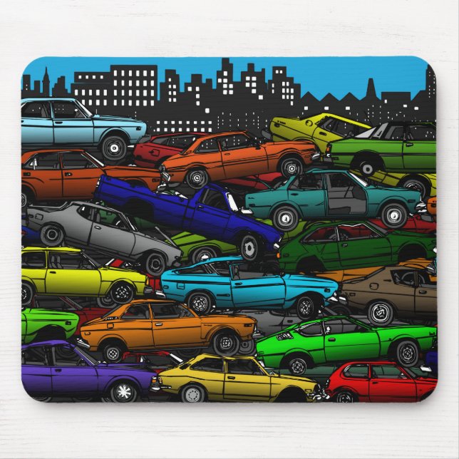 Klassische Auto Scrapyard Mäusematte Mousepad (Vorne)