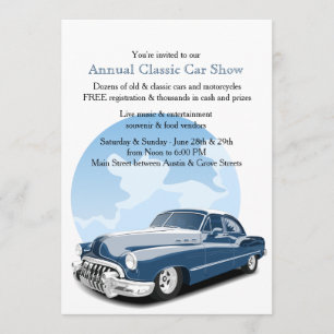 Klassische Auto Show Einladung