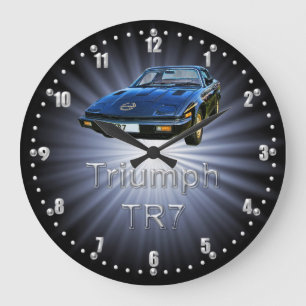 Klassische Auto-Wanduhr Triumphs TR7 Große Wanduhr