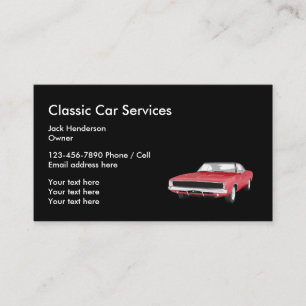 Klassische Autodienste und Restaurierung Visitenkarte