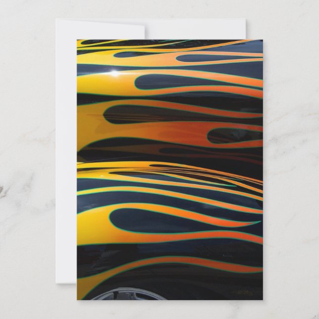 klassische Autoflamme schwarzer Hintergrund (Vorderseite)