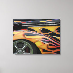 KLASSISCHE AUTOFLAMMEN LEINWANDDRUCK