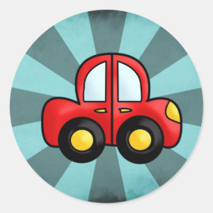 Klassische Automobil-Kunst Retro-Automobil-Druck Runder Aufkleber