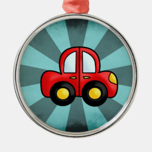 Klassische Automobil-Kunst Retro-Automobil-Druck Silbernes Ornament