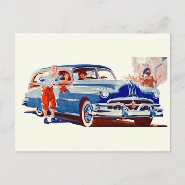 Klassische Automobil-Postkarte Postkarte (Vorderseite)