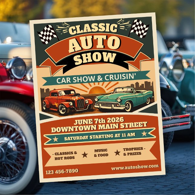 Klassische Automobilausstellung Flyer (Von Creator hochgeladen)