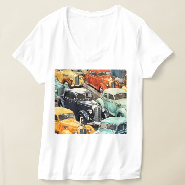 Klassische Automuster T-Shirt (Ablage )