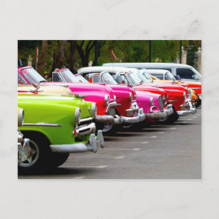Klassische Autos aus Kuba Postkarte