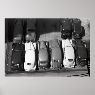 Klassische Autos der 40er Jahre Poster