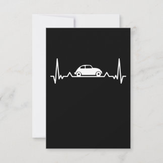 Klassische Autos Herzschlag Automotive Geschenk Dankeskarte
