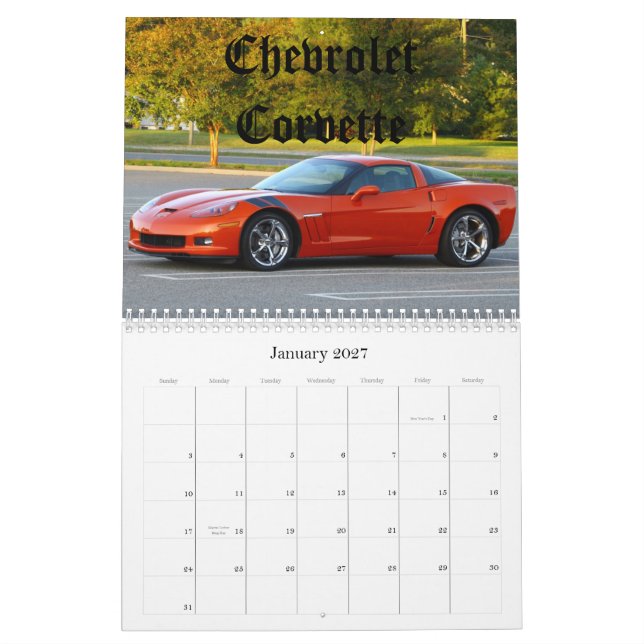 Klassische Autos Kalender (Jan 2027)