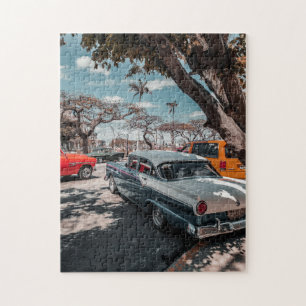 Klassische Autos mit bester Aussicht Berühmte Klas Puzzle