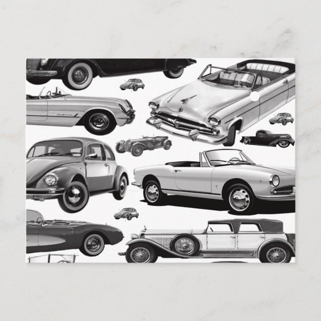 Klassische Autos Postkarte (Vorderseite)