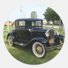 Klassische Autos Runder Aufkleber