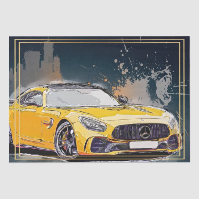 Klassische Autos Seidenpapier (Vorderseite)