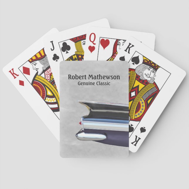 Klassische Autos und klassische Personen personali Spielkarten (Rückseite)