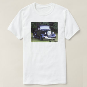Klassische Autos - Vintage-Schwarzer Pickup-Truck T-Shirt