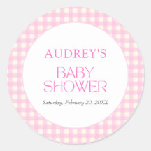 Klassische Baby-Party im rosa Gingham-Look für Mäd