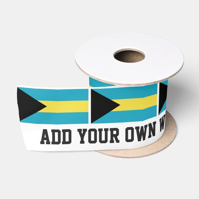 Klassische bahamische Flagge Satinband (Spule)