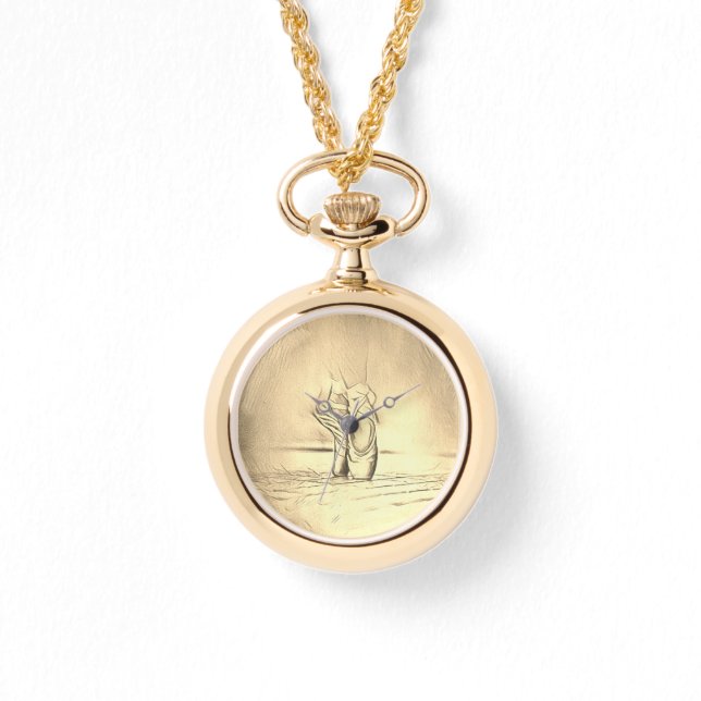 Klassische Ballettschuhe auf Pointe Armbanduhr (Vorderseite)