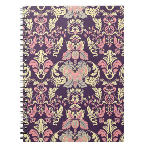 Klassische barocke, vintage Blumenmuster Tapete. Notizblock