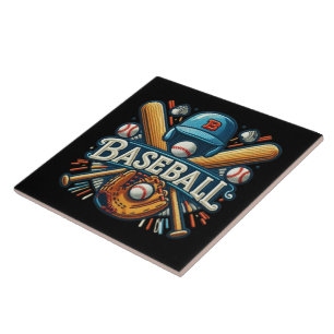 Klassische Baseball Essentials / Stilvolle Retro L Fliese