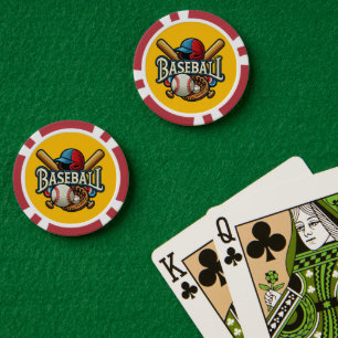 Klassische Baseball Essentials / Stilvolle Retro L Pokerchips