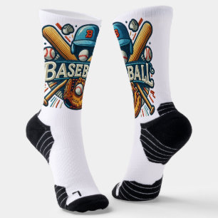 Klassische Baseball Essentials / Stilvolle Retro L Socken