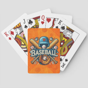 Klassische Baseball-Essentials / Stylische Retro-L Spielkarten
