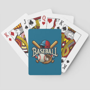 Klassische Baseball-Essentials / Stylische Retro-L Spielkarten