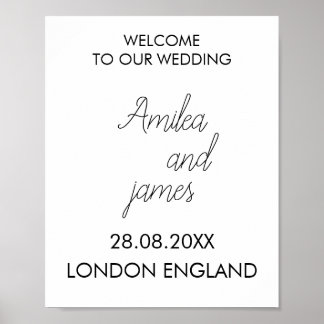 Klassische Begrüßungssignatur, elegant Poster