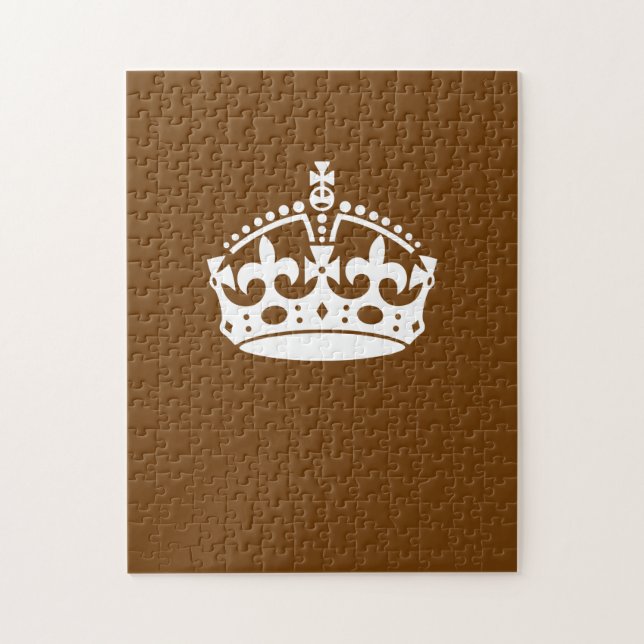 Klassische Behalten Kronen auf Schokoladenbraun Puzzle (Vertikal)