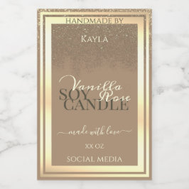 Klassische beige Produktverpackungsmarken Gold Fra Lebensmitteletikett