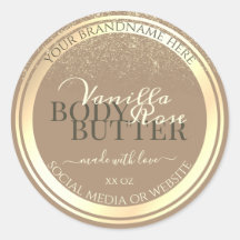 Klassische beige Produktverpackungsmarken Gold Fra