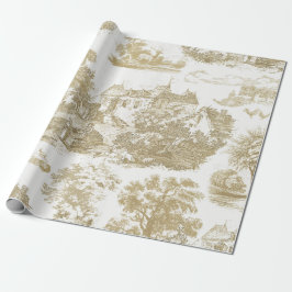 Klassische Beige Vintage französische Country Toil Geschenkpapier