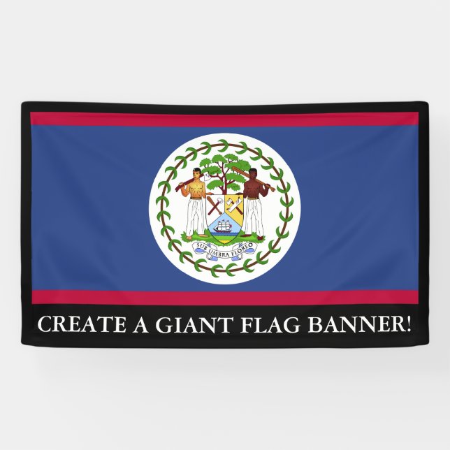 Klassische Belize-Flagge Banner (Horizontal)