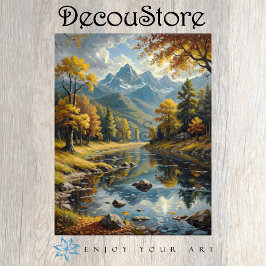 Klassische Berglandschaft Decoupage Seidenpapier