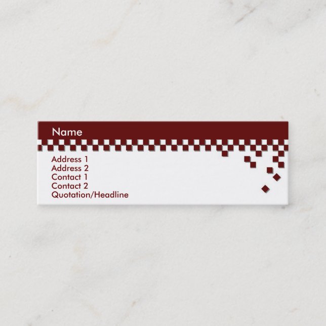 Klassische berufliche Visitenkarte (Vorderseite)