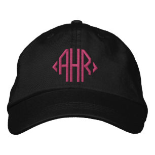 Klassische bestickte Monogramm-Mütze Baseballkappe