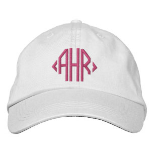 Klassische bestickte Monogramm-Mütze Baseballkappe