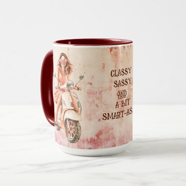 KLASSISCHE BEWERTUNG UND EIN BISSCHEN SMART-ASSY TASSE (Vorderseite Links)