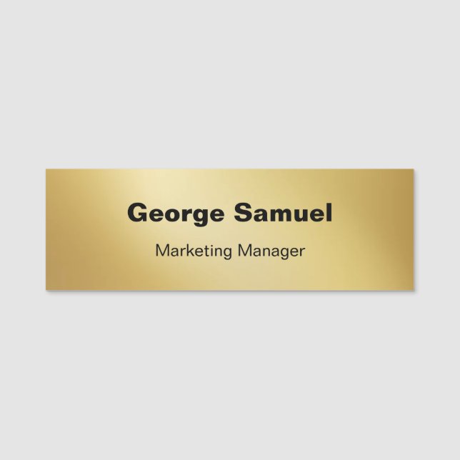 Klassische Bezeichnung für einfache Geschäftsmitar Namensschild (Vorderseite)